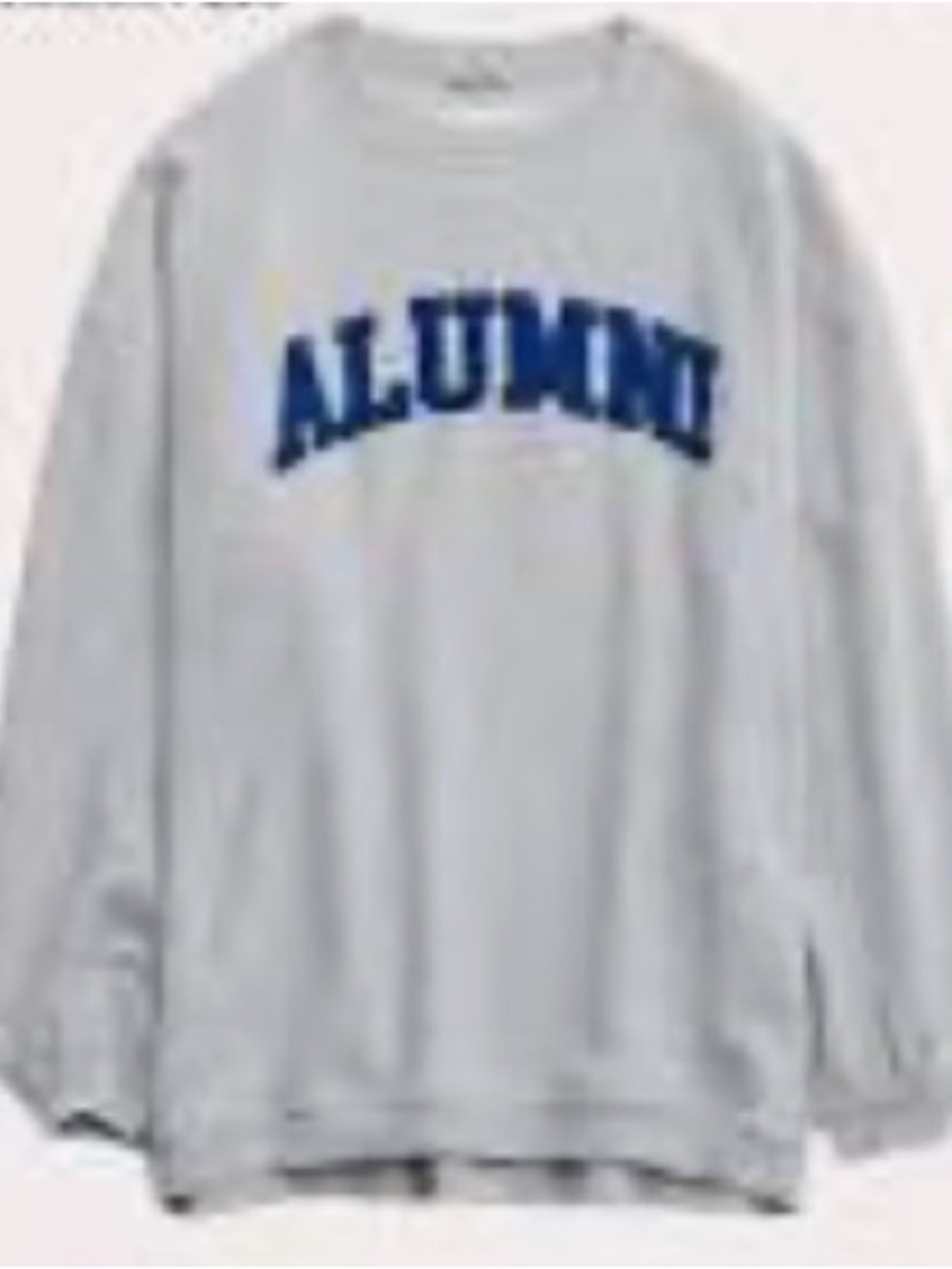 aerie Gray Crewneck Sweatshirt with Navy 'ALUMNI' Applique